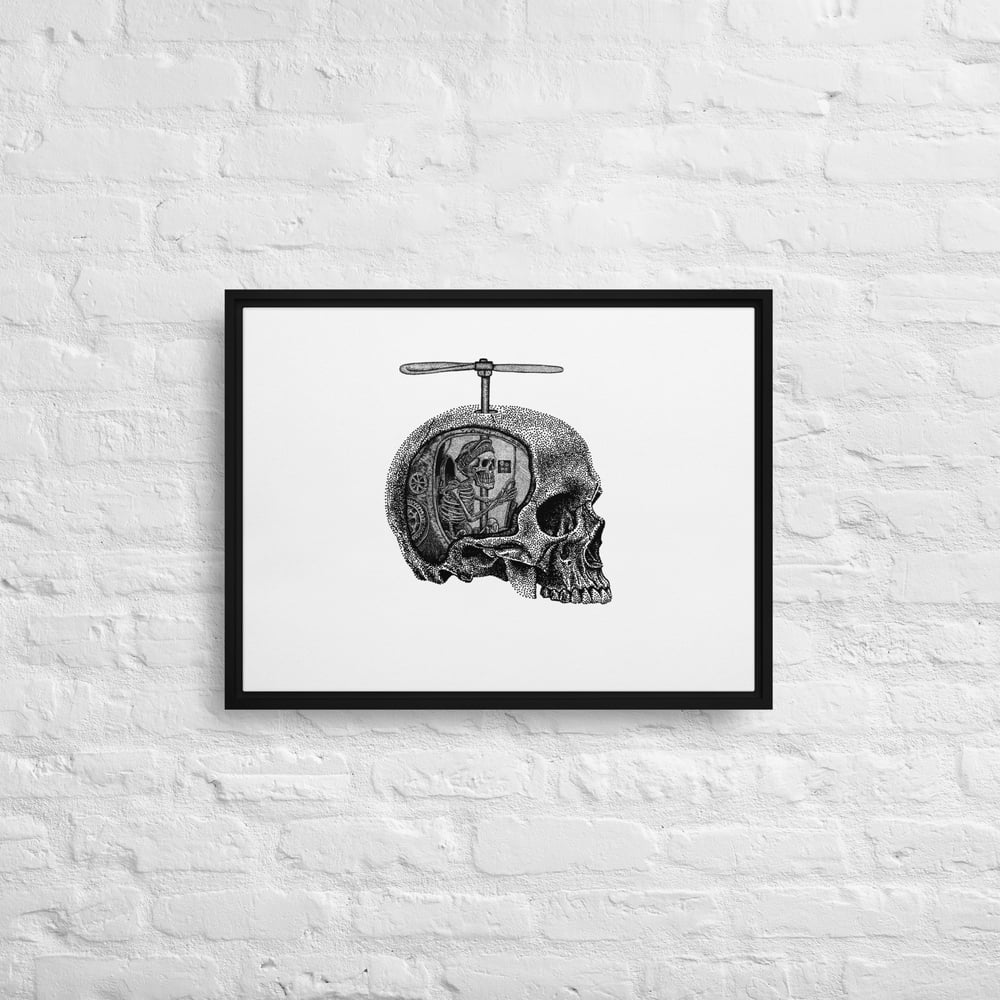 Skellycopter limited edition Framed canvas print 