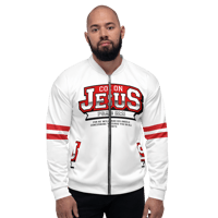 Image 1 of Unisex Bomber Jacket - Red stripe