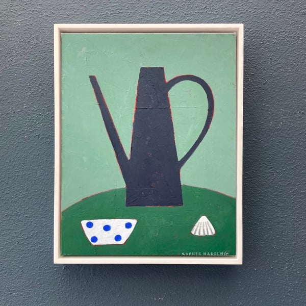 Image of Watering Can, Handmade Bowl and Limpet Shell