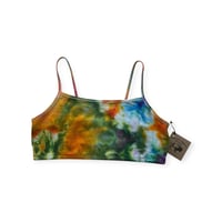 Image 1 of L/XL (40) Bralette in Bright Blooms Watercolor Ice Dye