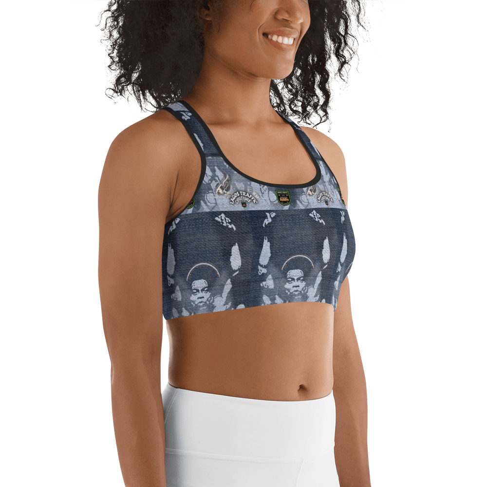 ST FELA COUTURE SPORTS BRA - DENIM PRINT