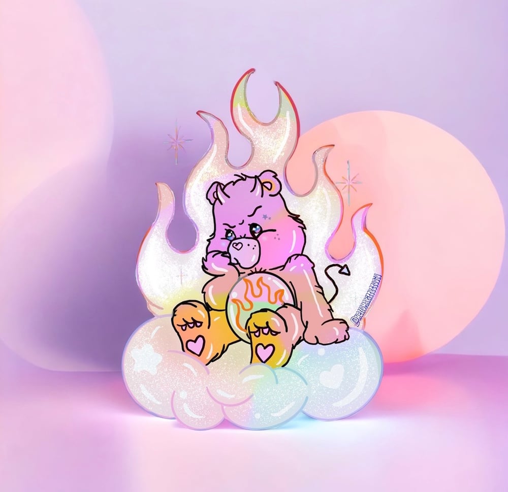 Grumpy lit 🔥 care bear 3” sticker 