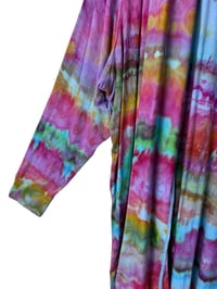 Image 7 of 3X PLUS Jersey Knit Open Cardigan in Tropical Agate Ice Dye