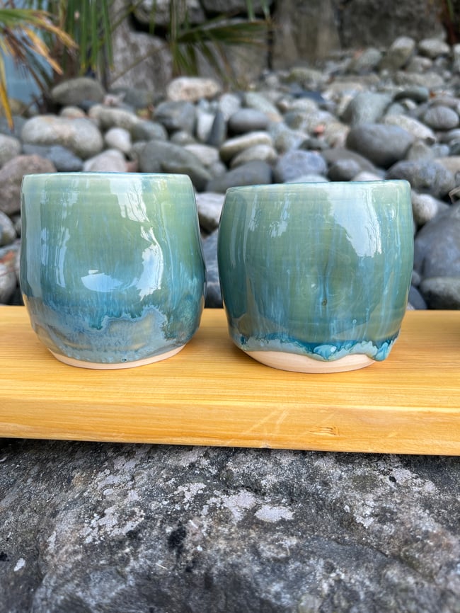 Turquoise Dimple Tumblers