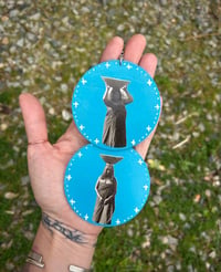 Image 2 of Hand painted/collage earrings 