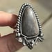 Image of Silver Sheen Obsidian Handmade Sterling Silver Bat Ring