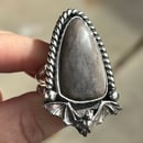 Image 4 of Silver Sheen Obsidian Handmade Sterling Silver Bat Ring
