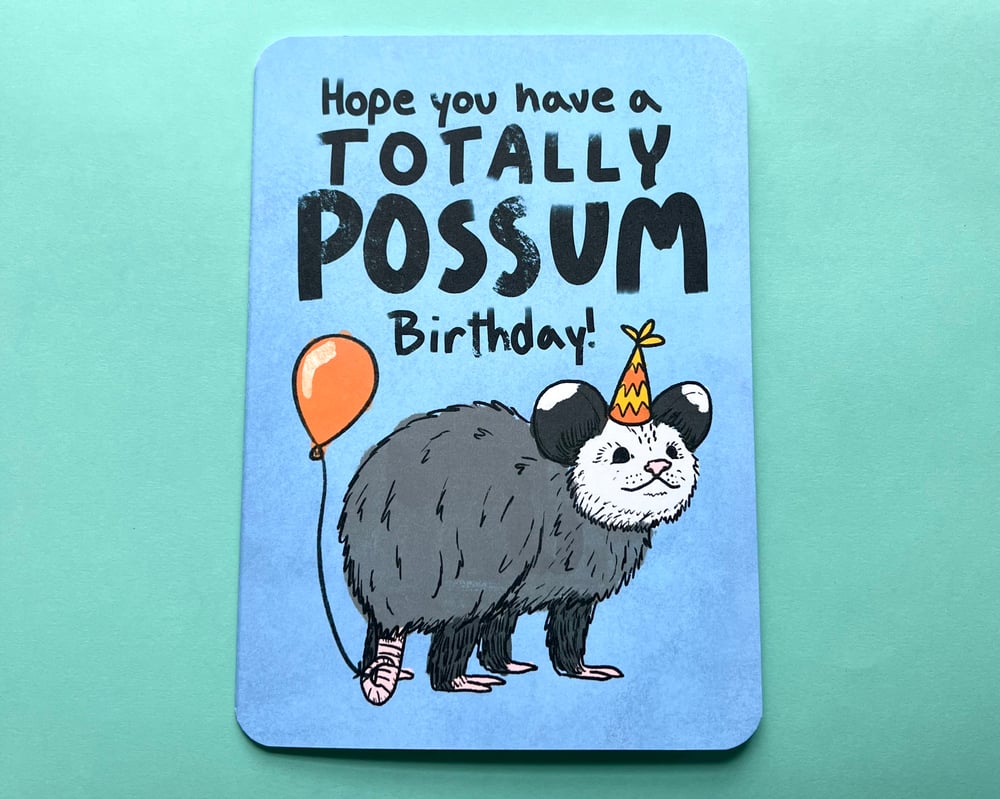 Image of Possum birthday card