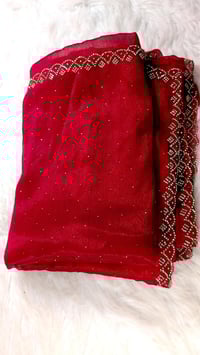 Image 3 of Zimichu_Premium Quality Zemichu Saree with Siroski Work in Red