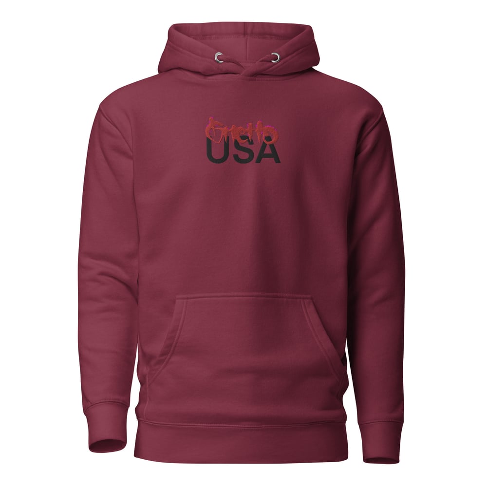 Image of GHETTO USA EMBROIDERED HOODIE