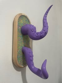 Image 2 of Double lilac tentacles on natural wooden base with pastel sprinkles