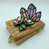 Pink Crystal & Porcelain Flower Book