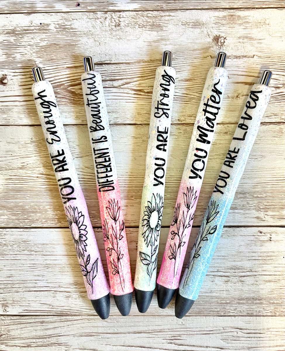 Adult Sassy Motivational Sayings Glitter Pens