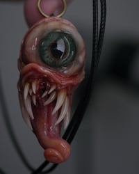 Image 9 of Twisted tongue pendant, OOAK Green Glow