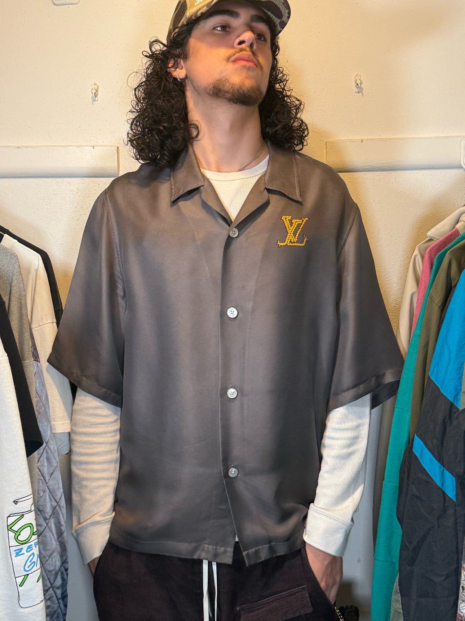 Image of Louis Vuitton SS24 by Pharrell 'Lovers' Button-Up