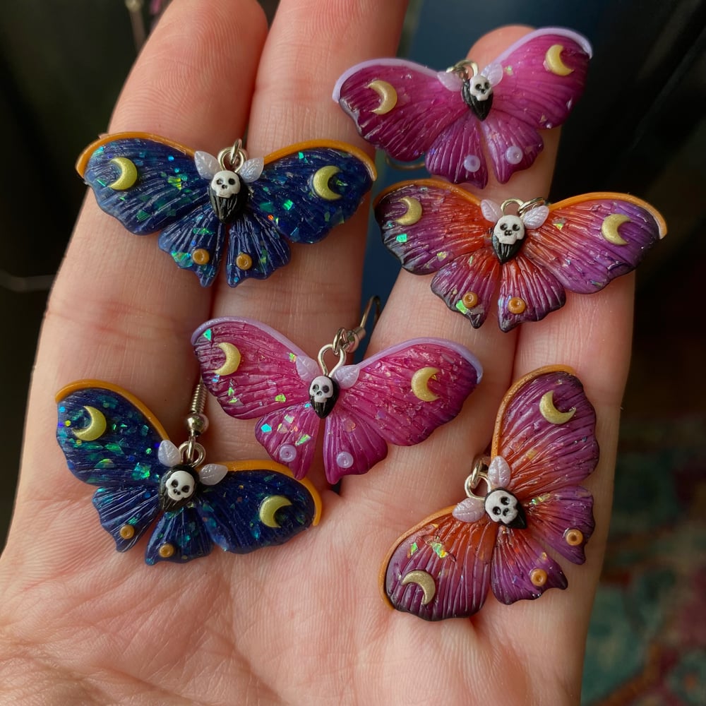Image of Death's Head Moth Earrings
