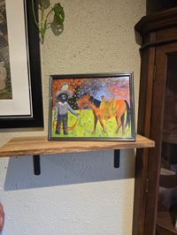 Image 3 of Cowboy Under a Stary Night Framed Print