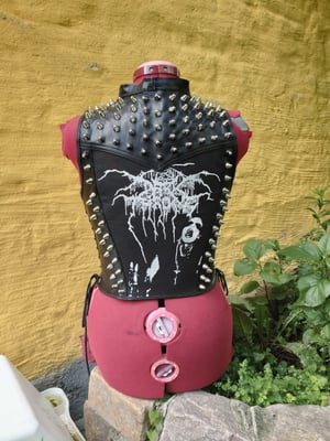 Image of Studded Darkthrone vest size MEDIUM