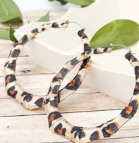 Image 2 of  Leopard Gold Bamboo Earrings