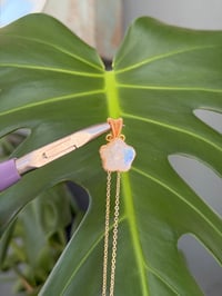 Image 3 of Gold Moonstone Star Crystal Necklace