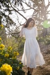 Holly Stalder ðŸ•Š White Linen Wildflowers Dress
