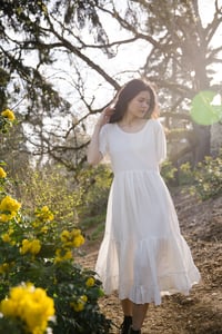 Image 3 of Holly Stalder 🕊 White Linen Wildflowers Dress