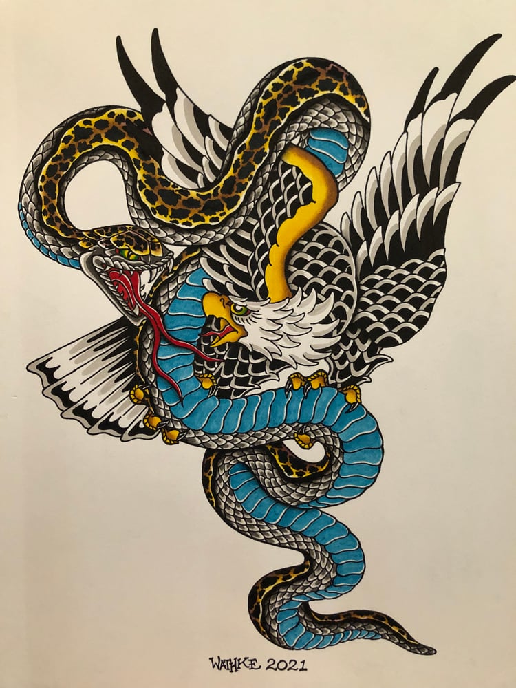 Image of EAGLE AND SNAKE