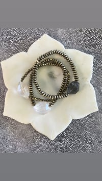 Image 2 of PYRITE + QUARTZ bracelets
