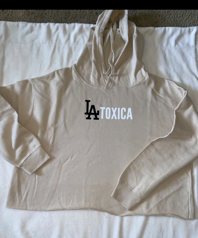 Image of crop hoodie la toxica 