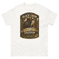 Image 4 of Black Crow Saloon Unisex T-Shirt | Dark Western Bar Tee | Raven Crow Graphic Tee Shirt