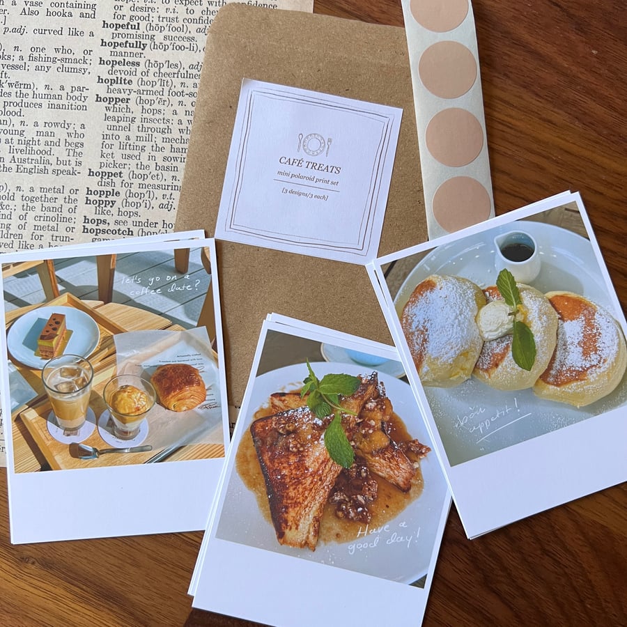 Image of 'Cafe Treats' Mini Polaroid Print Pack