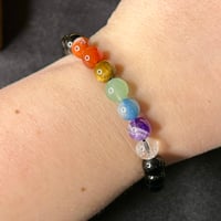 Image 1 of Chakra and Obsidian Bracelet ($8)