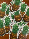 Pineapple Jack-o’-Lantern Sticker