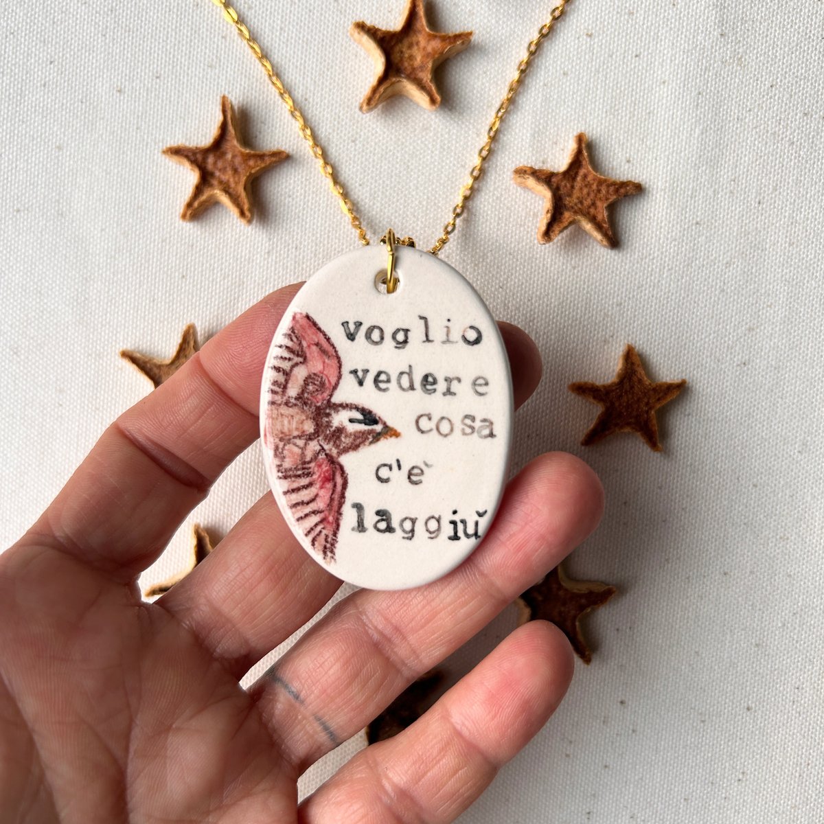 COLLANA CERAMICA - VOGLIO VEDERE COSA C'È LAGGIÚ