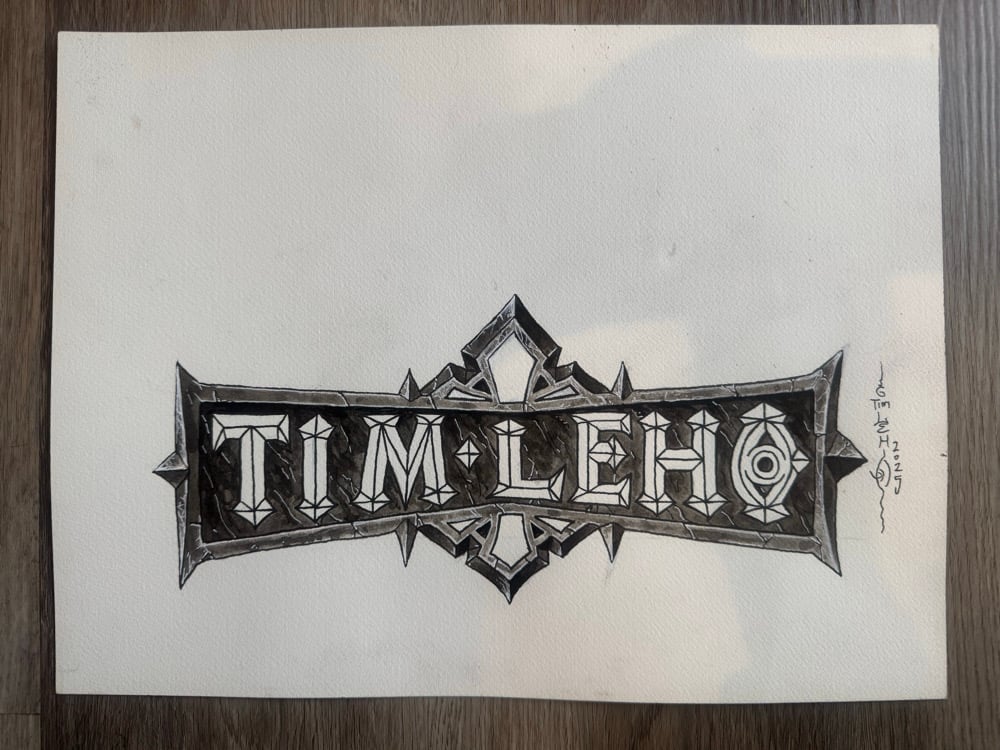 Image of Tim Lehi “Bolt Thrower Lehi Shirt Art” Original Art