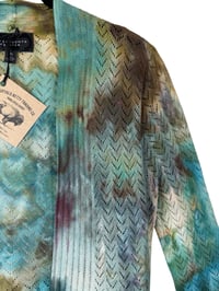 Image 3 of ♻️ UPCYCLED S Petite Open Sweater in Soft Muted Ice Dye