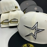 Image 2 of New Era 59Fifty Chrome / Black/ Metallic Gold