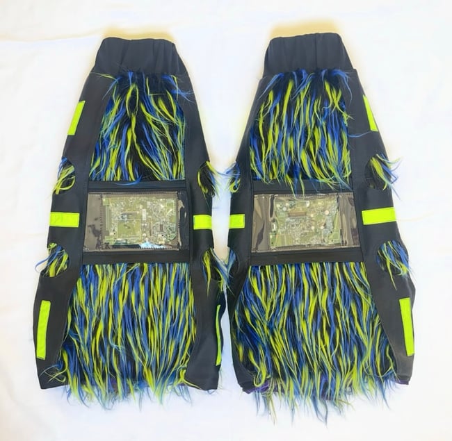 “glitch” furry legwarmers