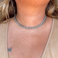 Image 1 of CURB CHAIN IN SILVER