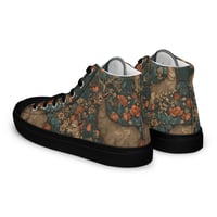 Image 2 of Boho Nature Cottagecore Inspired Deer in The Forest Men’s high top canvas shoes