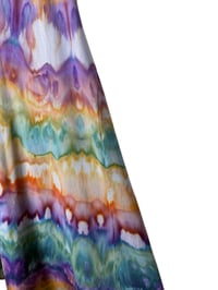 Image 4 of XS Stretch Knit Fit and Flare Midi Dress in Earthy Agate Ice Dye