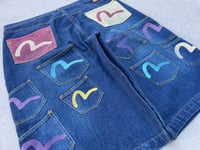 Image 2 of 2000s EVISU MULTIPOCKET DENIM SHORTS / SIZE 42