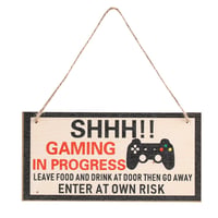 Image 1 of Wooden Notice Board Aesthetic Room Decor Home Wall Hanging Player Game Warning Sign Room Decoration 