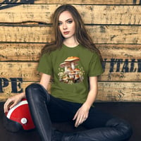 Image 7 of Soft Watercolor Colorful Orange Mushroom Fungus Unisex t-shirt