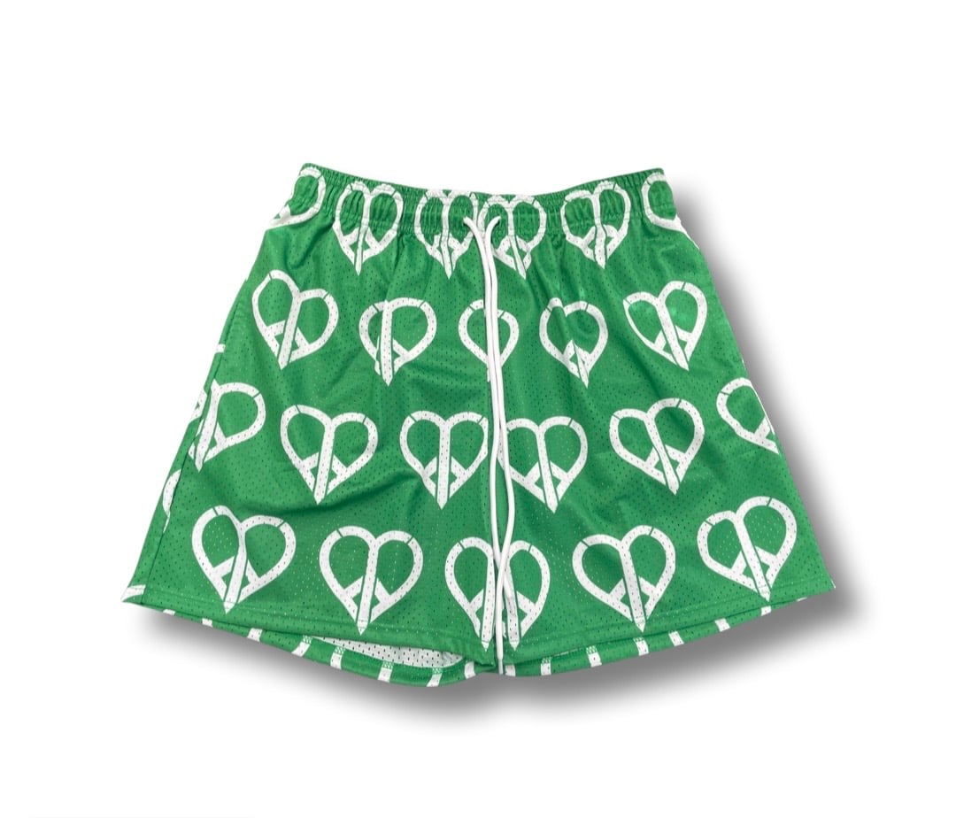 Image of Mesh Logo Shorts (Green)