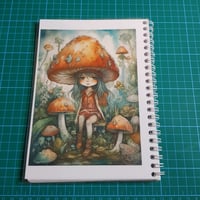 Image 2 of  Mushroom Girl Notebook spiral  