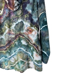Image 5 of ♻️ UPCYCLED S 100% Linen Hooded Jacket in Deep Geode Ice Dye