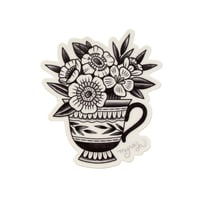 Floral Teacup Sticker