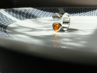 Image 5 of Ring mit grünem Amethyst und Bernstein