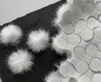 Image 2 of 10 White flat back pom pom 